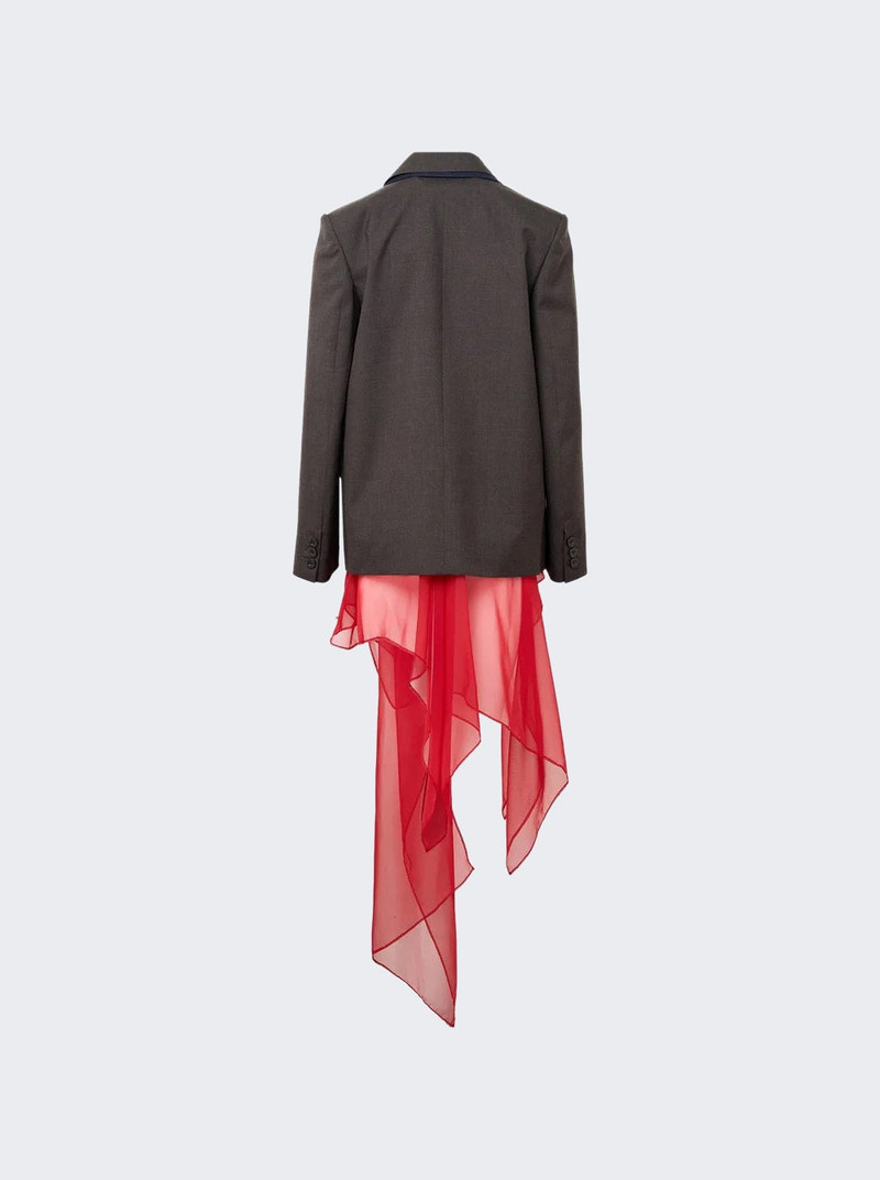 sacai Suiting Jacket Brown And Red outlook