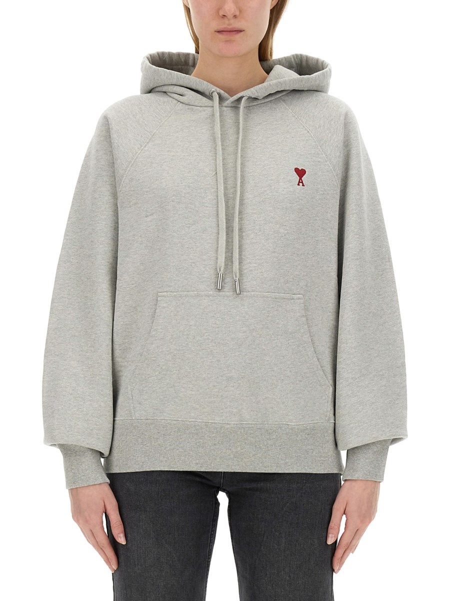 COTTON SWEATSHIRT WITH LOGO EMBROIDERY - 1
