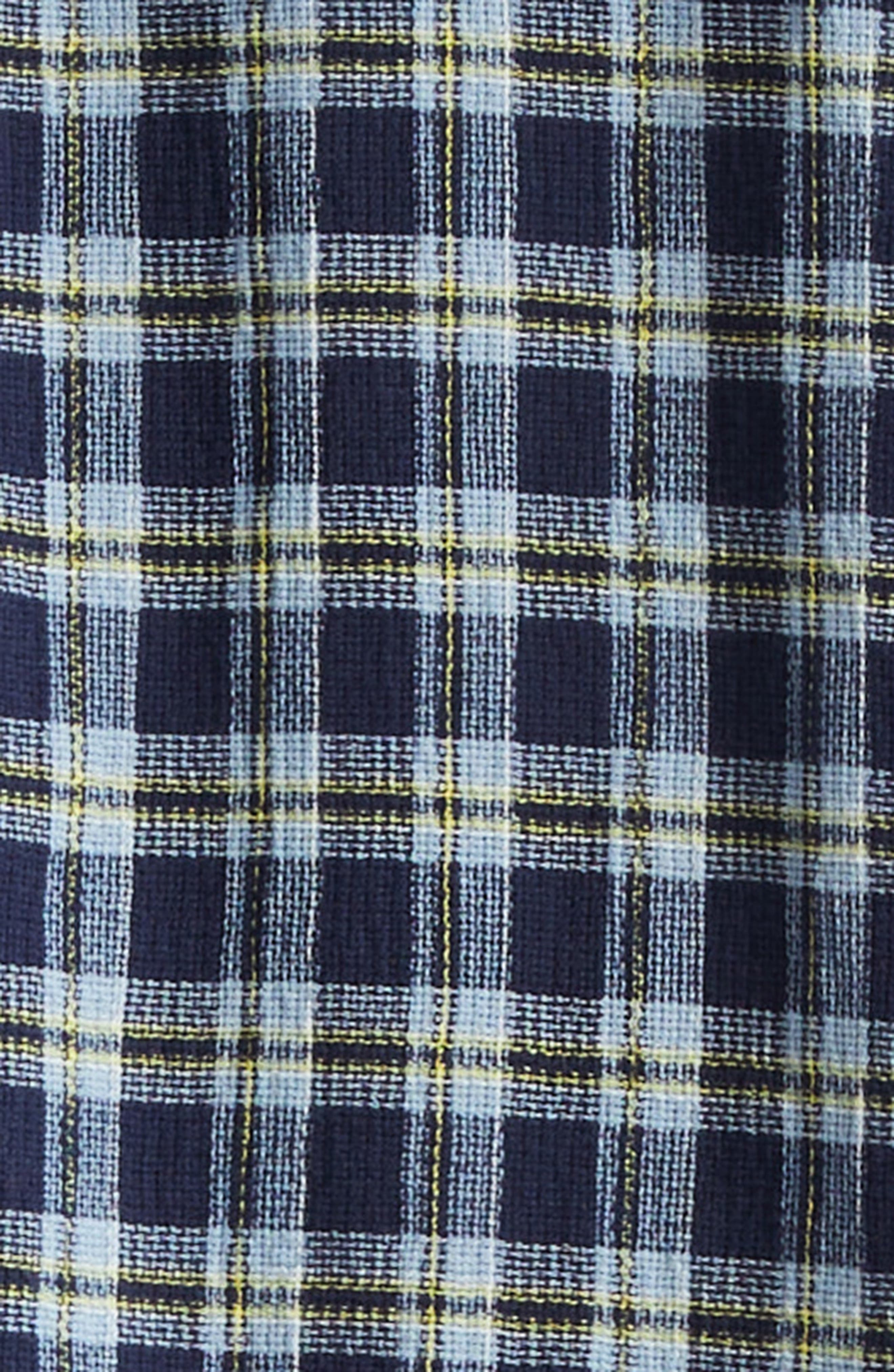 The Elder Statesman Dune Plaid Beach Button-Up Shirt in Navy at Nordstrom - 7