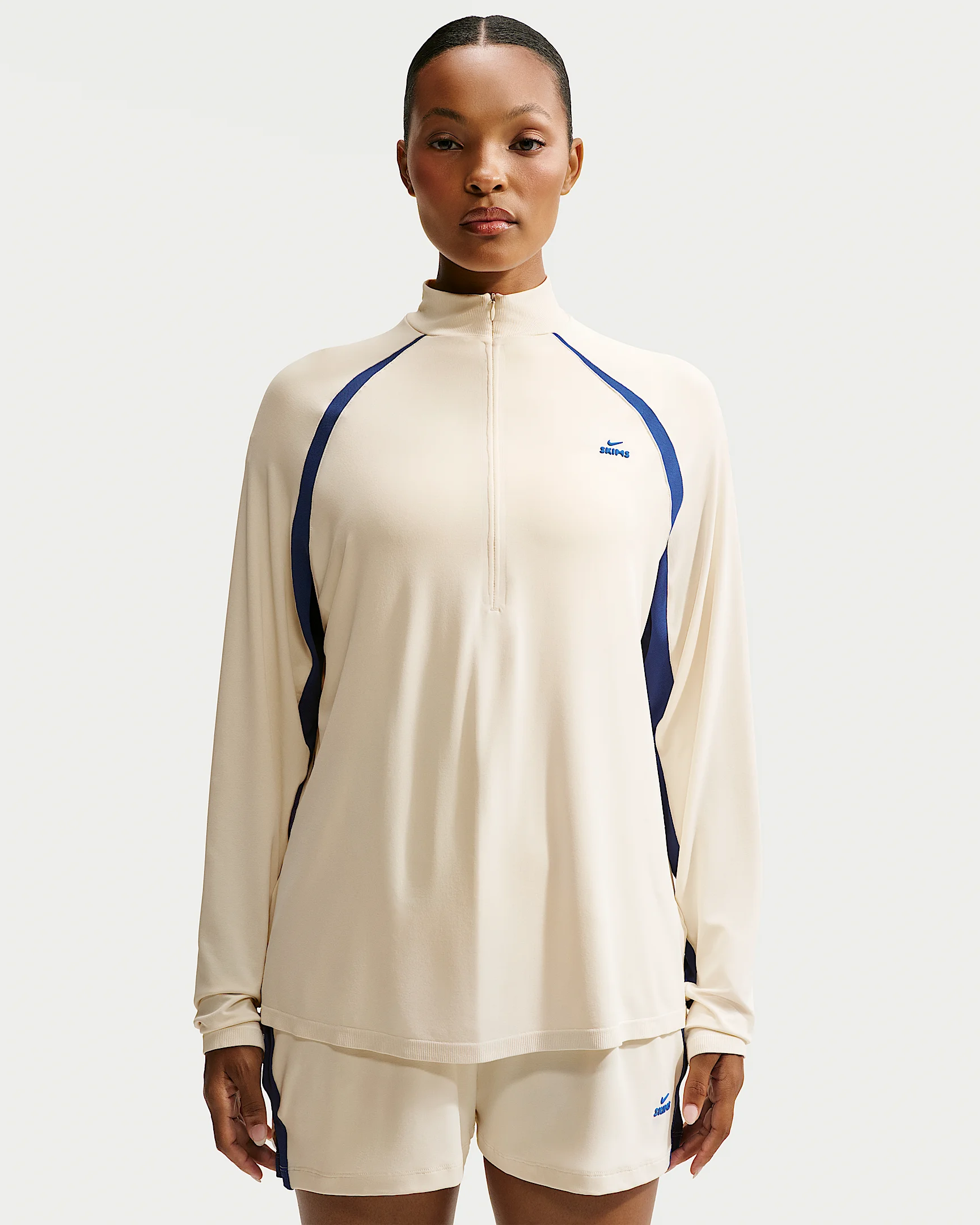 NikeSKIMS Stretch Knit Women's 1/2-Zip Long-Sleeve Top - 1