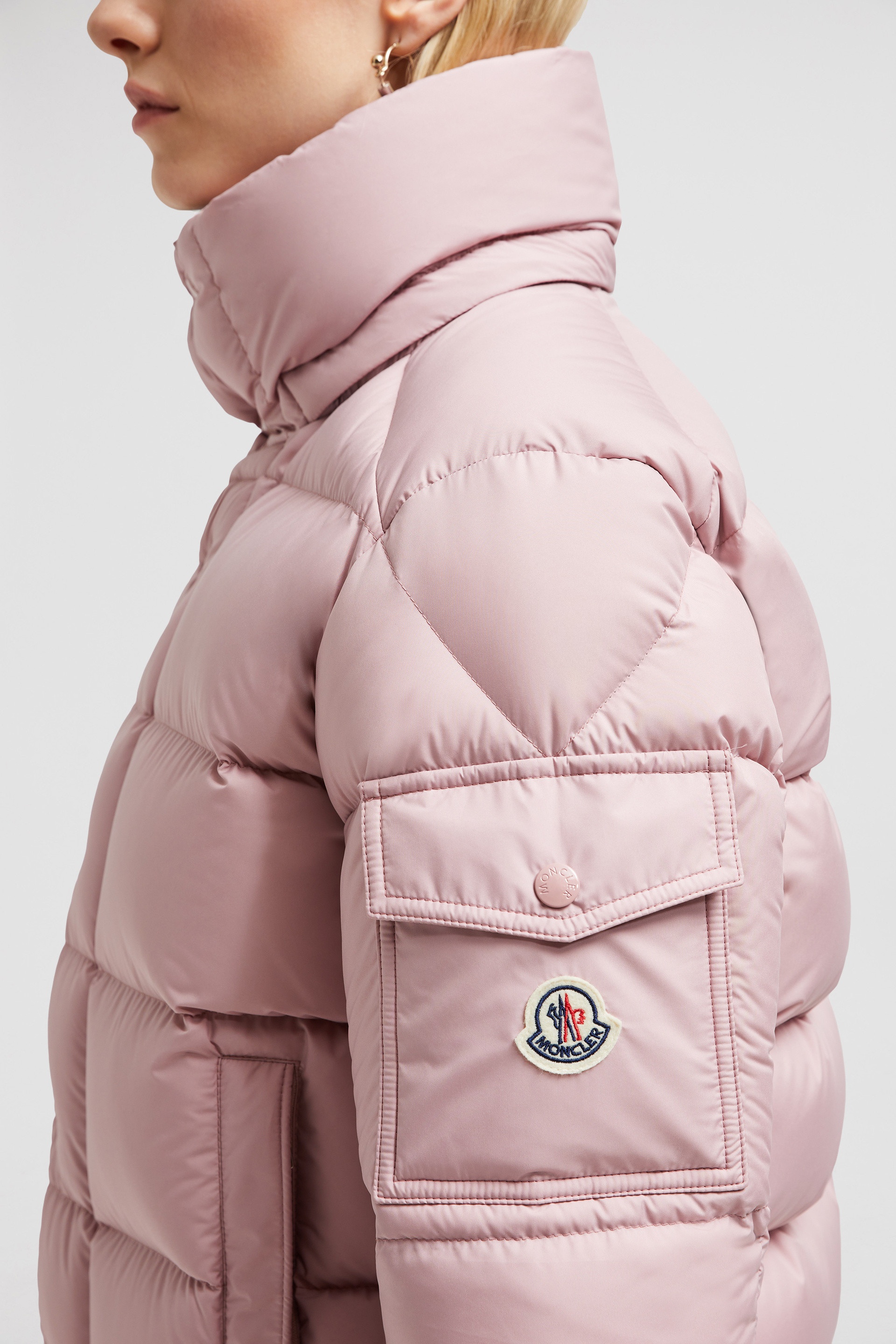 ジャケット MONCLER Women Jackets 093 1A001 57 54AQE51V Pink Moncler Moncler Maya 70 Short Down Jacket | REVERSIBLE