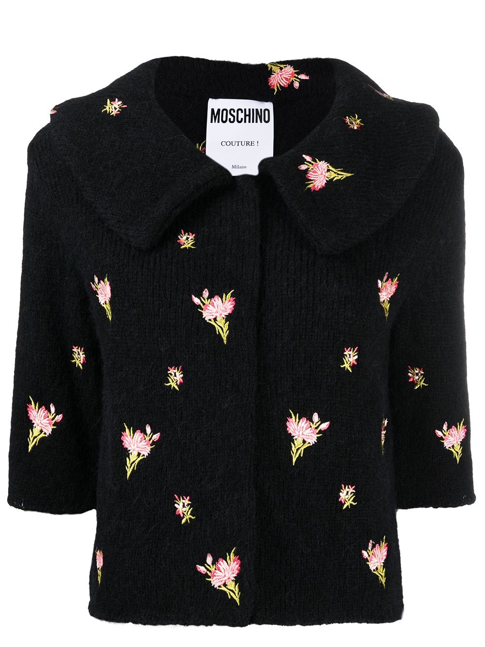 floral-embroidered jumper - 1