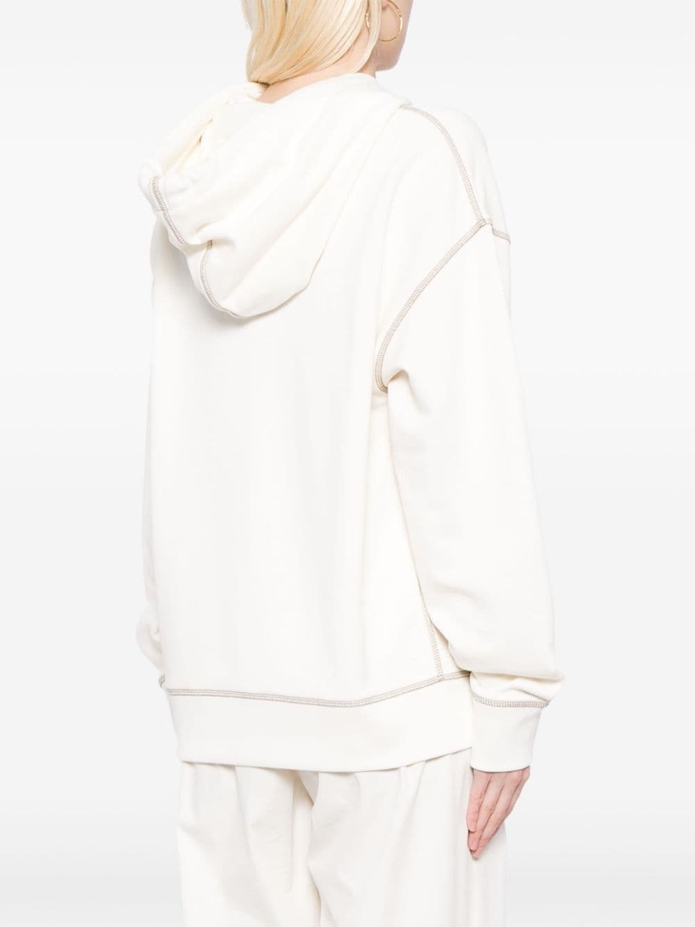 logo-embroidered hoodie - 4