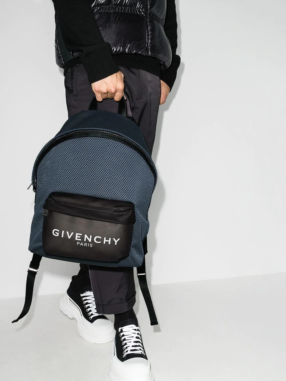 Urban logo-print mesh backpack - 2