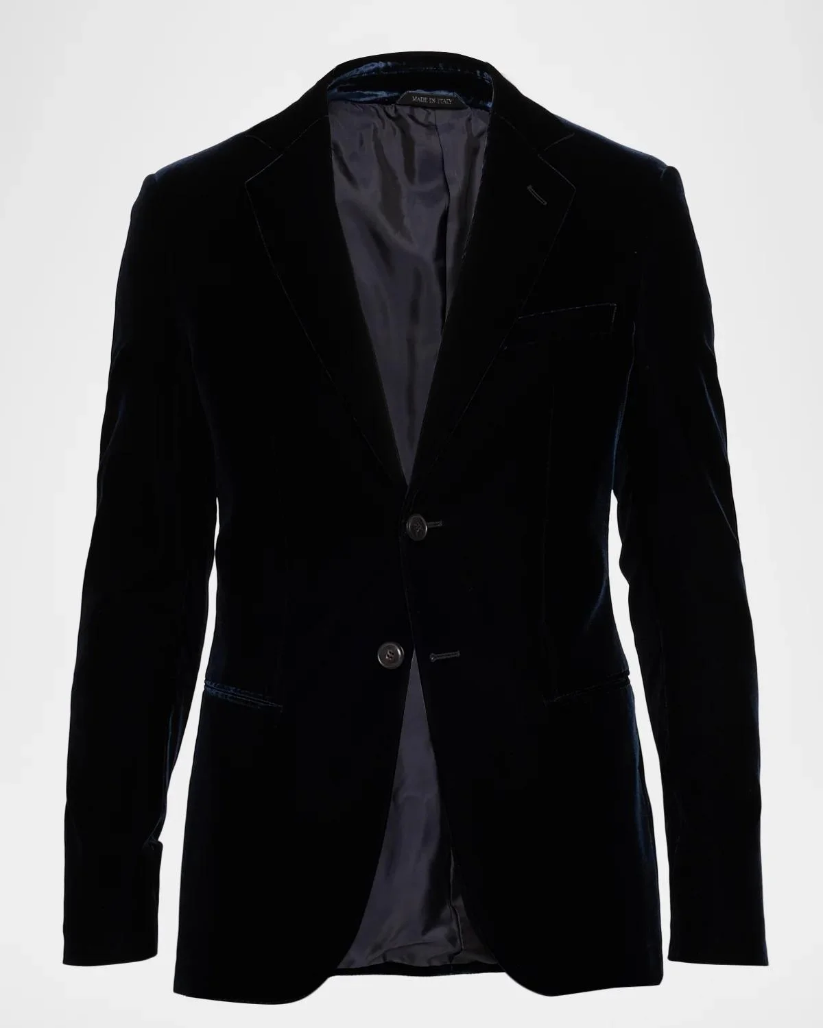 Men's Velvet Single-Breasted Velvet Dinner Jacket - 1