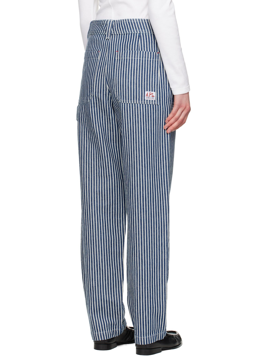A. P.C. Blue & White Gustav Jeans - 3
