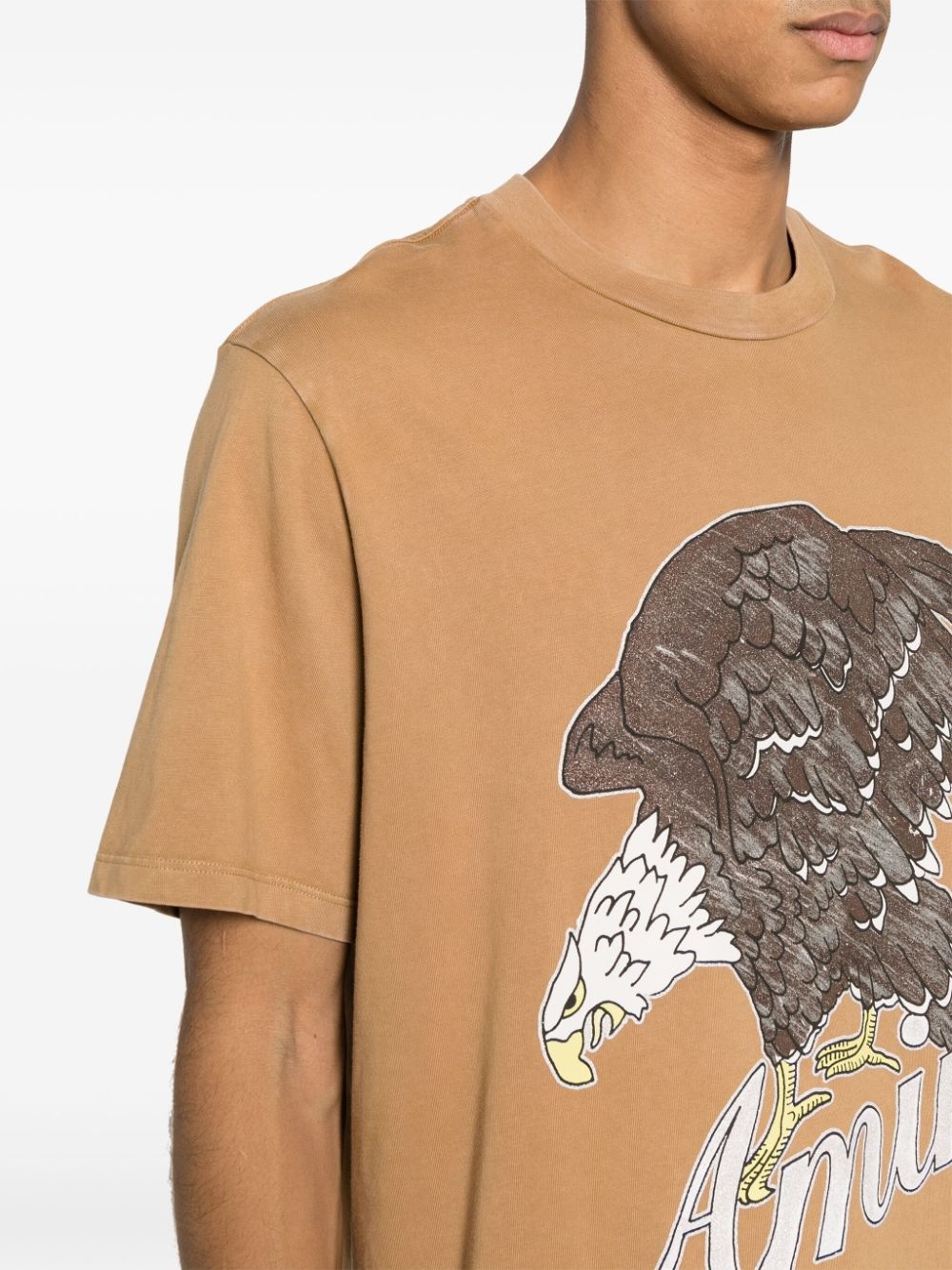eagle-stamp cotton T-shirt - 5