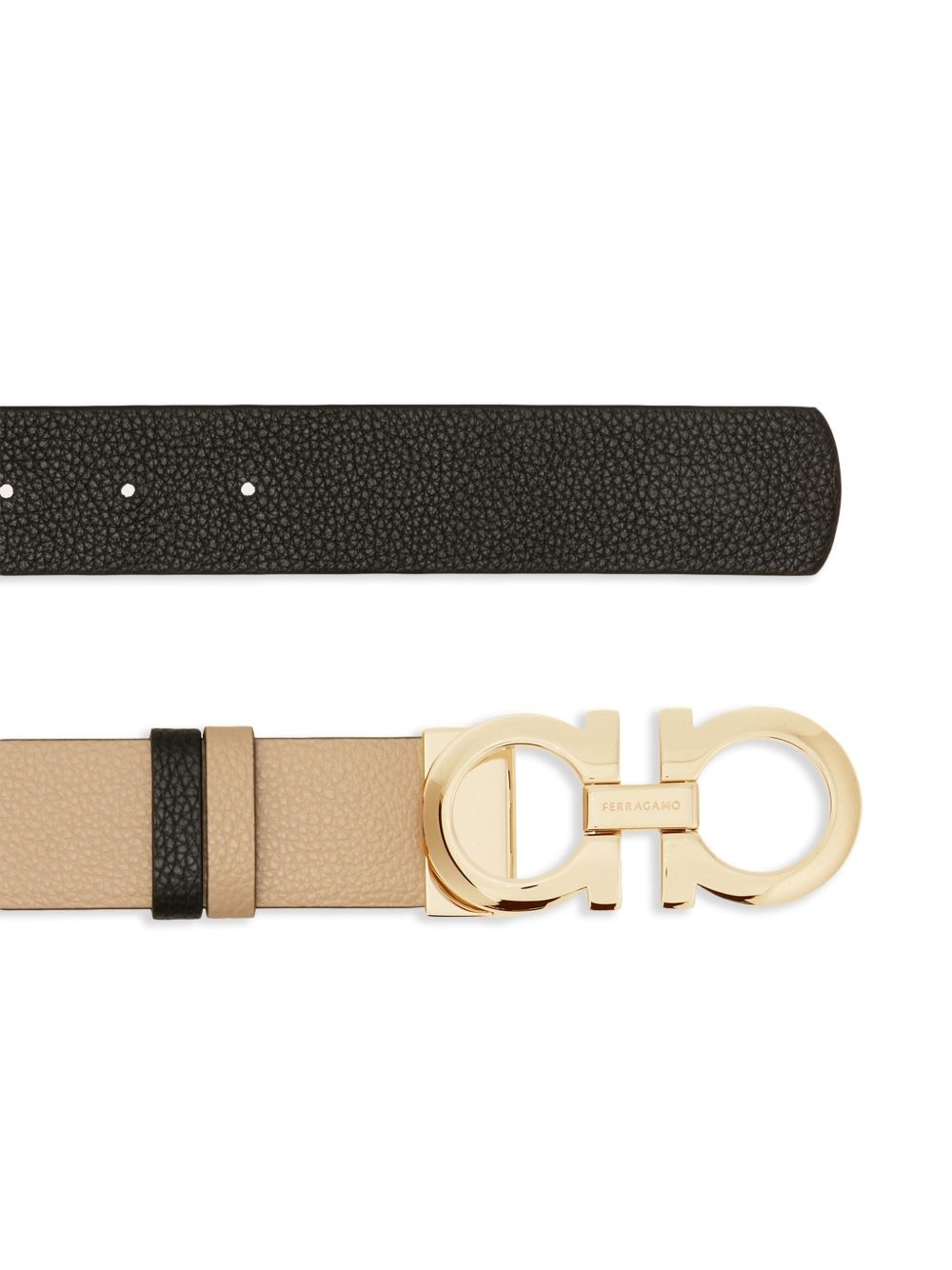 adjustable reversible Gancini belt - 2