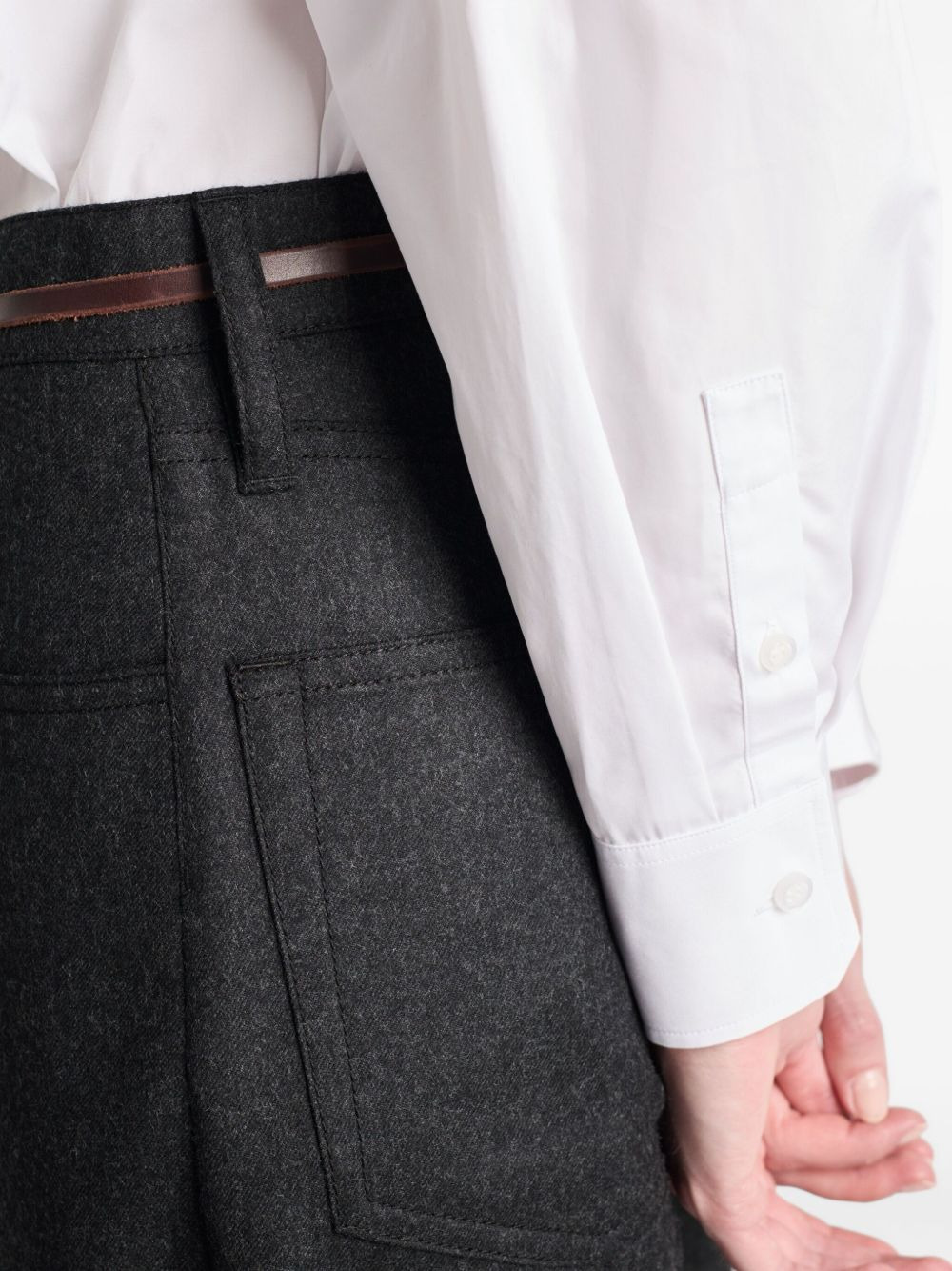 embroidered patch pocket shirt - 4