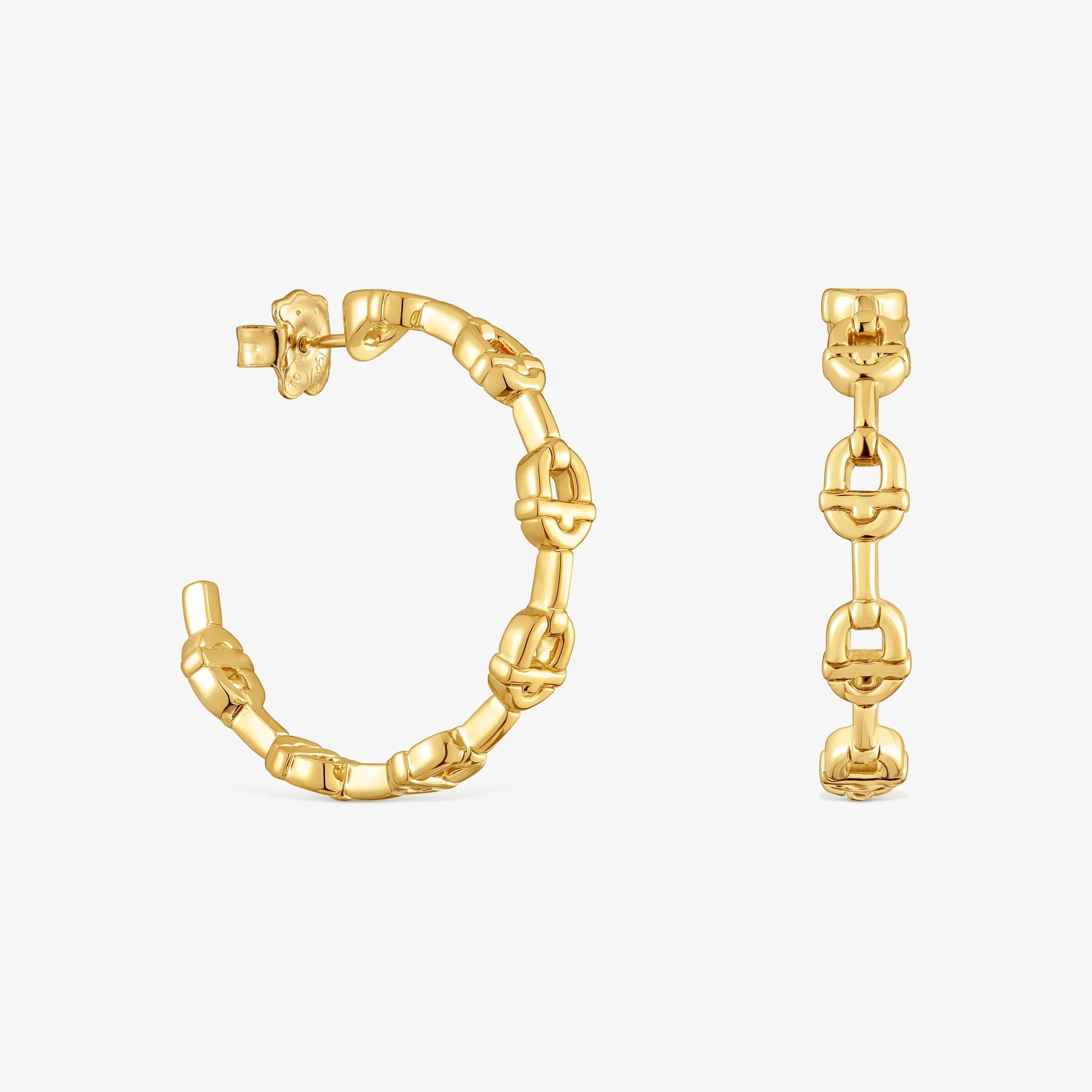 30 mm 18K gold vermeil logo Hoop earrings TOUS MANIFESTO - 1