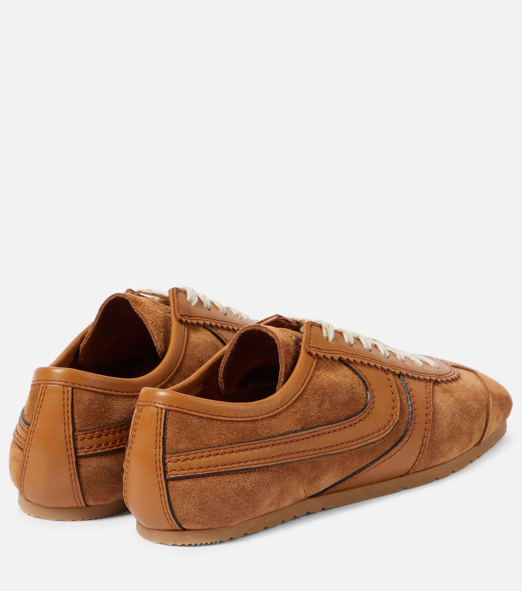 Leather and suede sneakers - 3