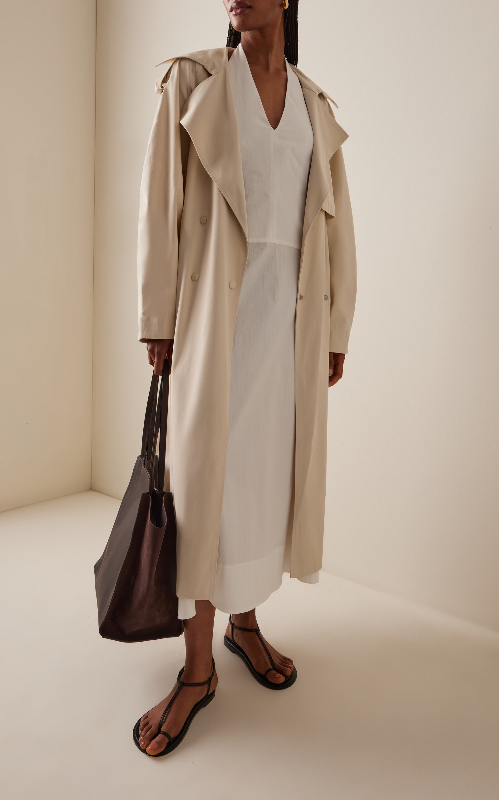 Relaxed Trench Coat ivory - 2
