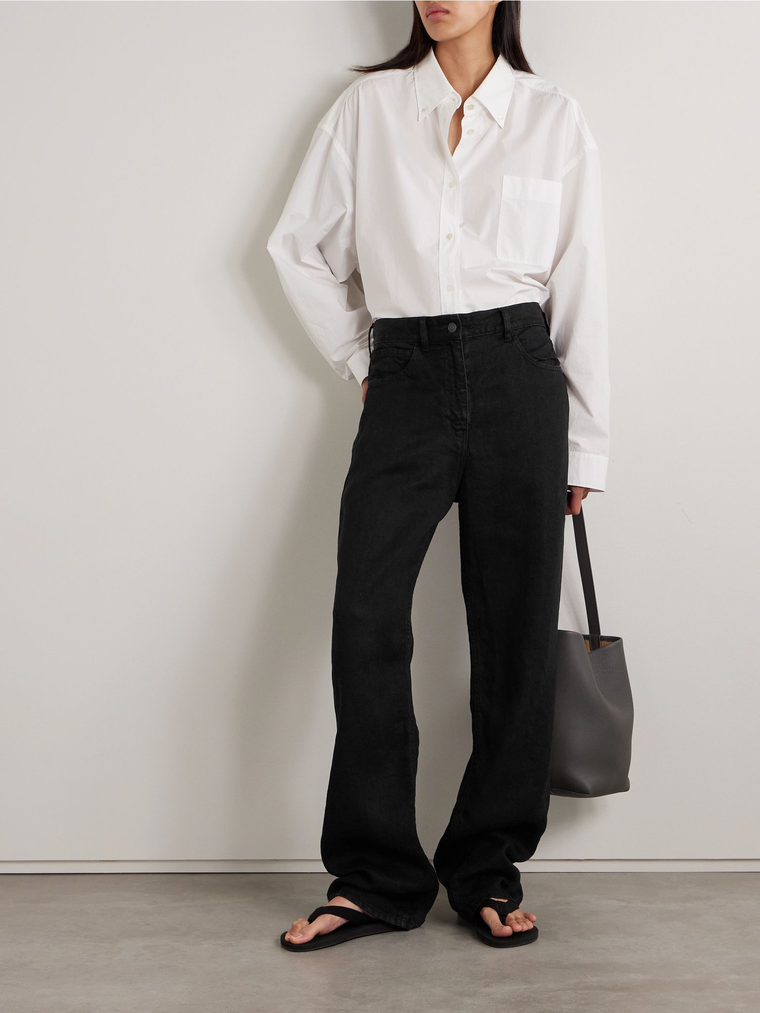 Tarley high-rise straight-leg jeans Black - 2