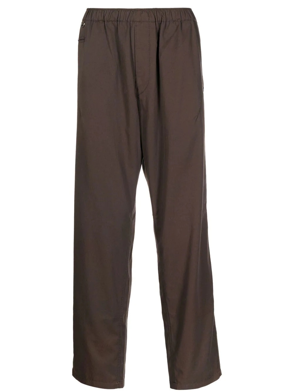 cotton straight-leg trousers - 1