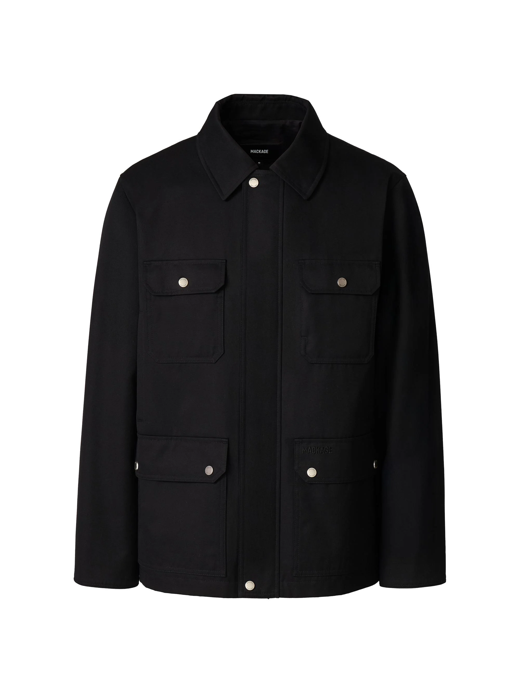 Men's Bruno Twill Chore Jacket - Black - 1