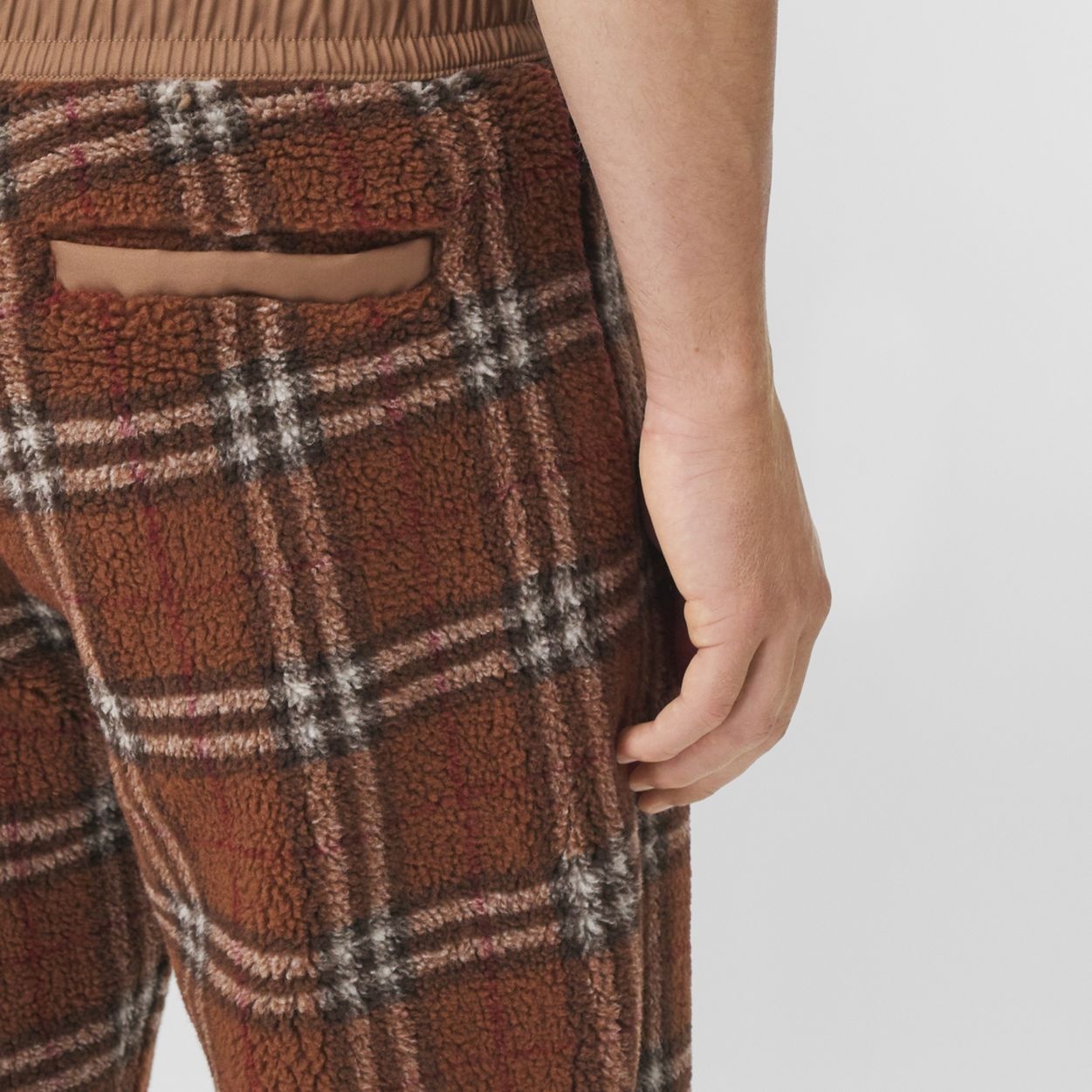 Vintage Check Fleece Jogging Pants - 3