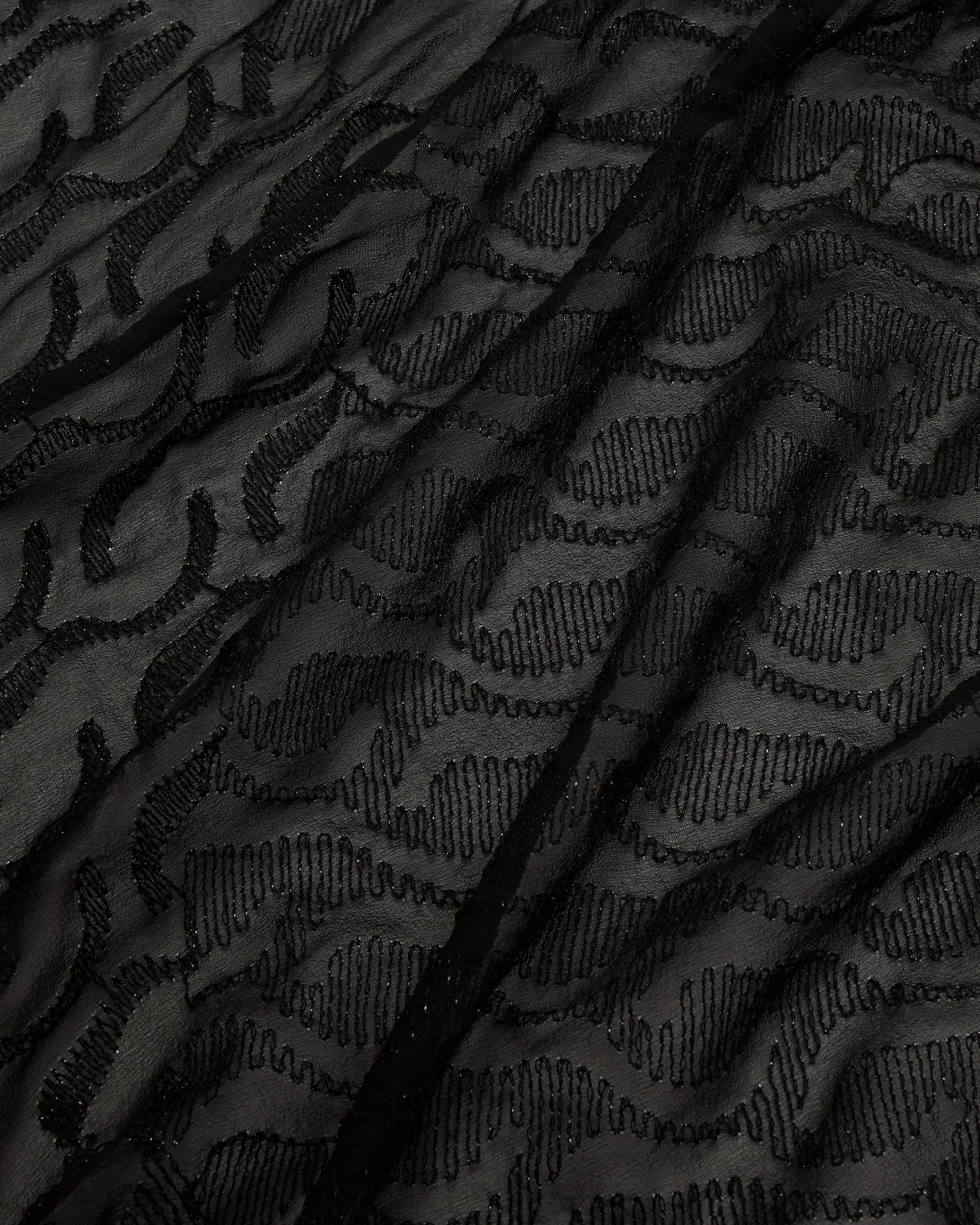 EMBROIDERED SILK FOULARD - 2