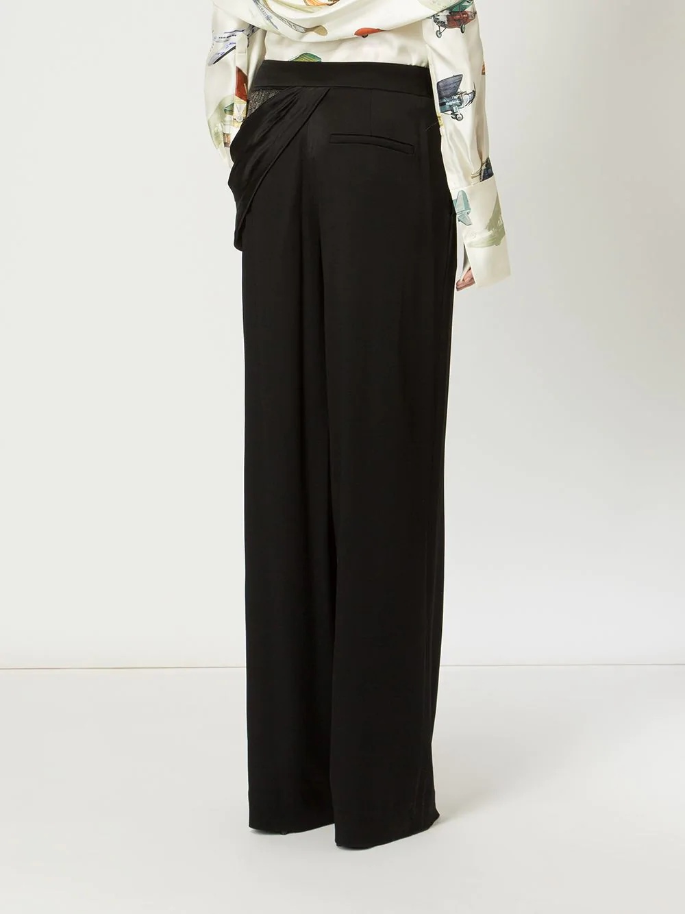 sequin side drape trousers - 4