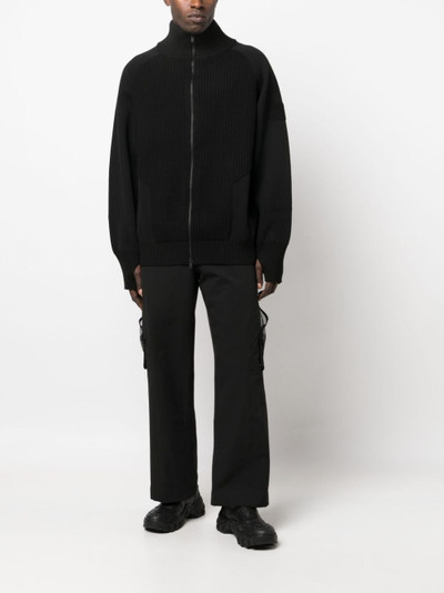 Y-3 zip-fastening knitted sweatshirt outlook