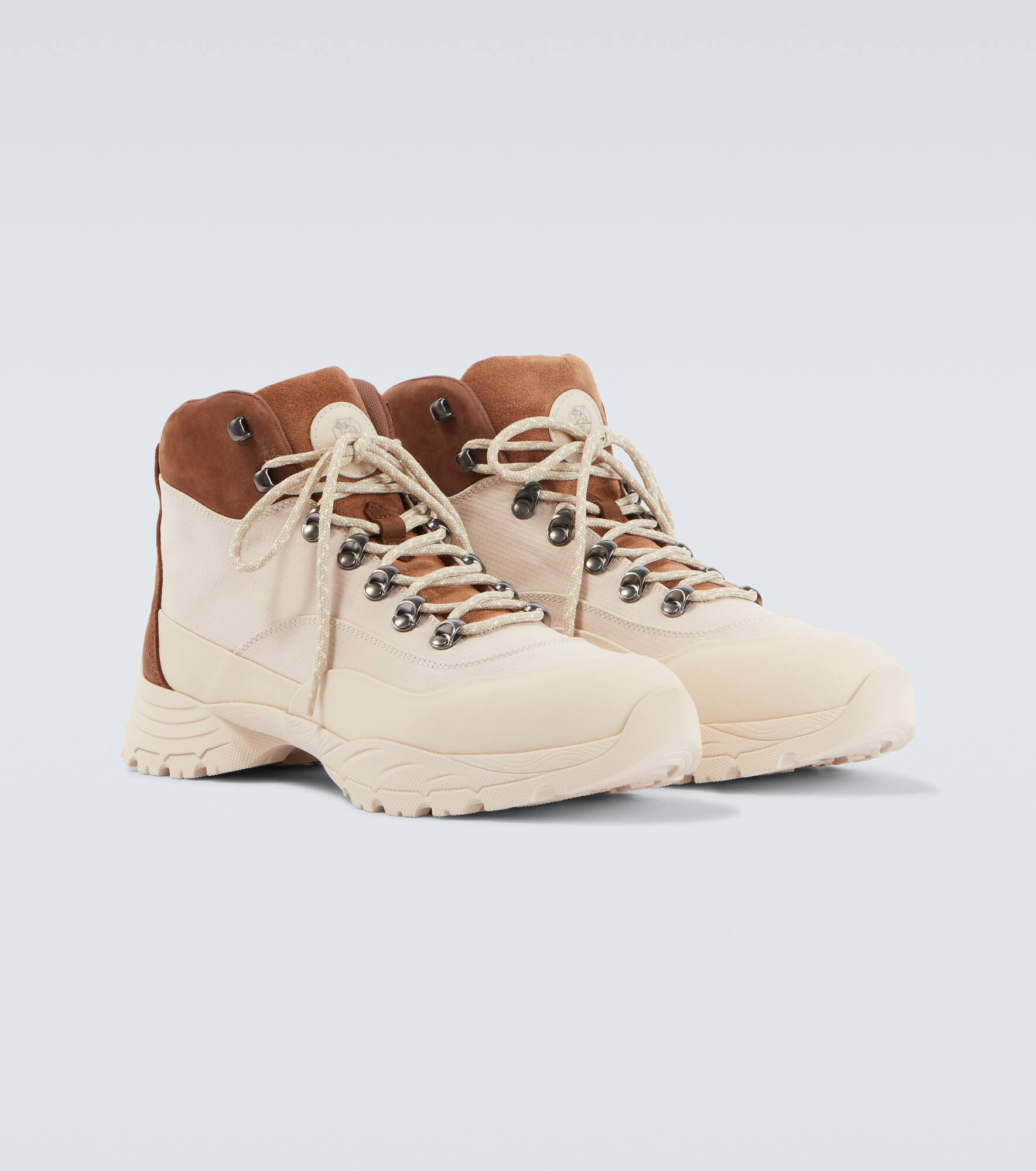 Suede-trimmed hiking boots - 5