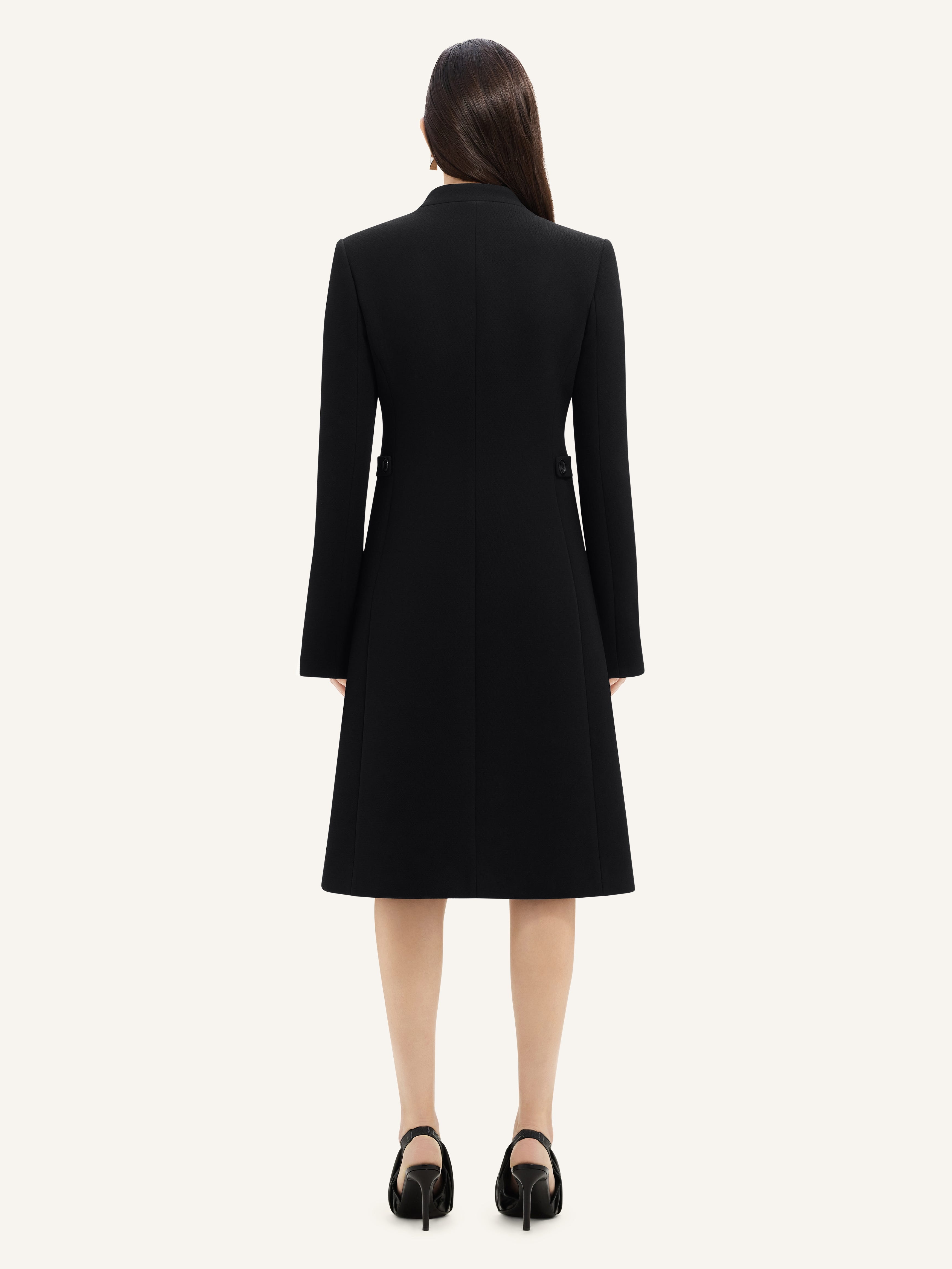 OFFICER COLLAR HERITAGE CREPE COAT - 4