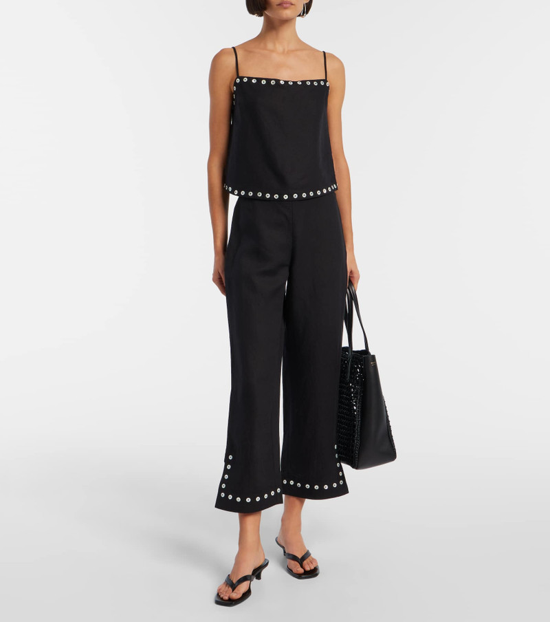 STAUD Kirra linen-blend tank top outlook