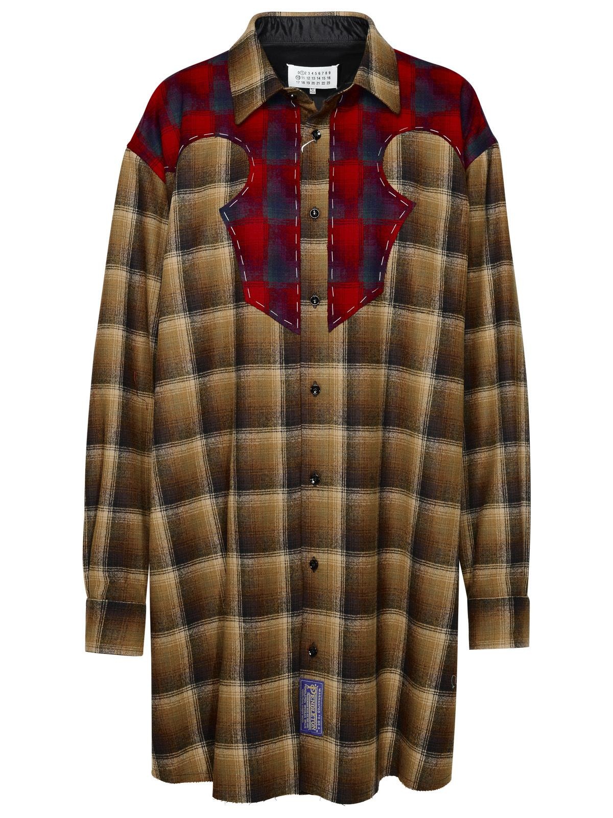 Maison Margiela 'Pendleton' Brown Wool Shirt - 1