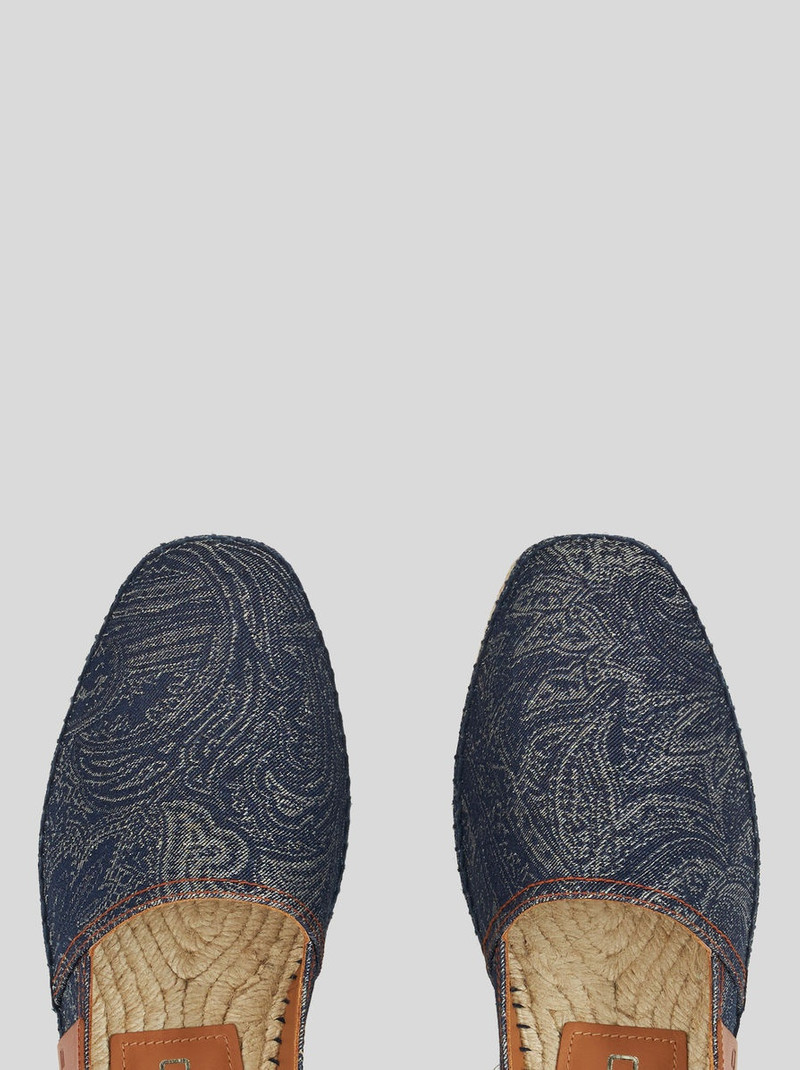Etro COTTON AND LINEN PAISLEY ESPADRILLES outlook
