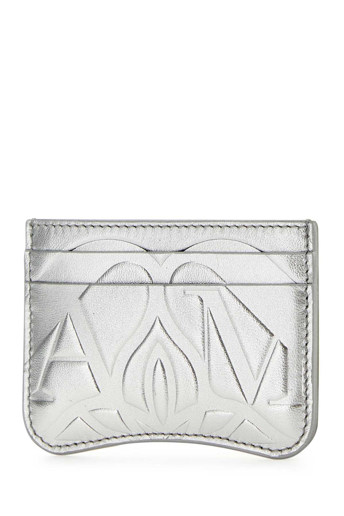 Alexander Mcqueen Women Silver Leather Card Holder - 2