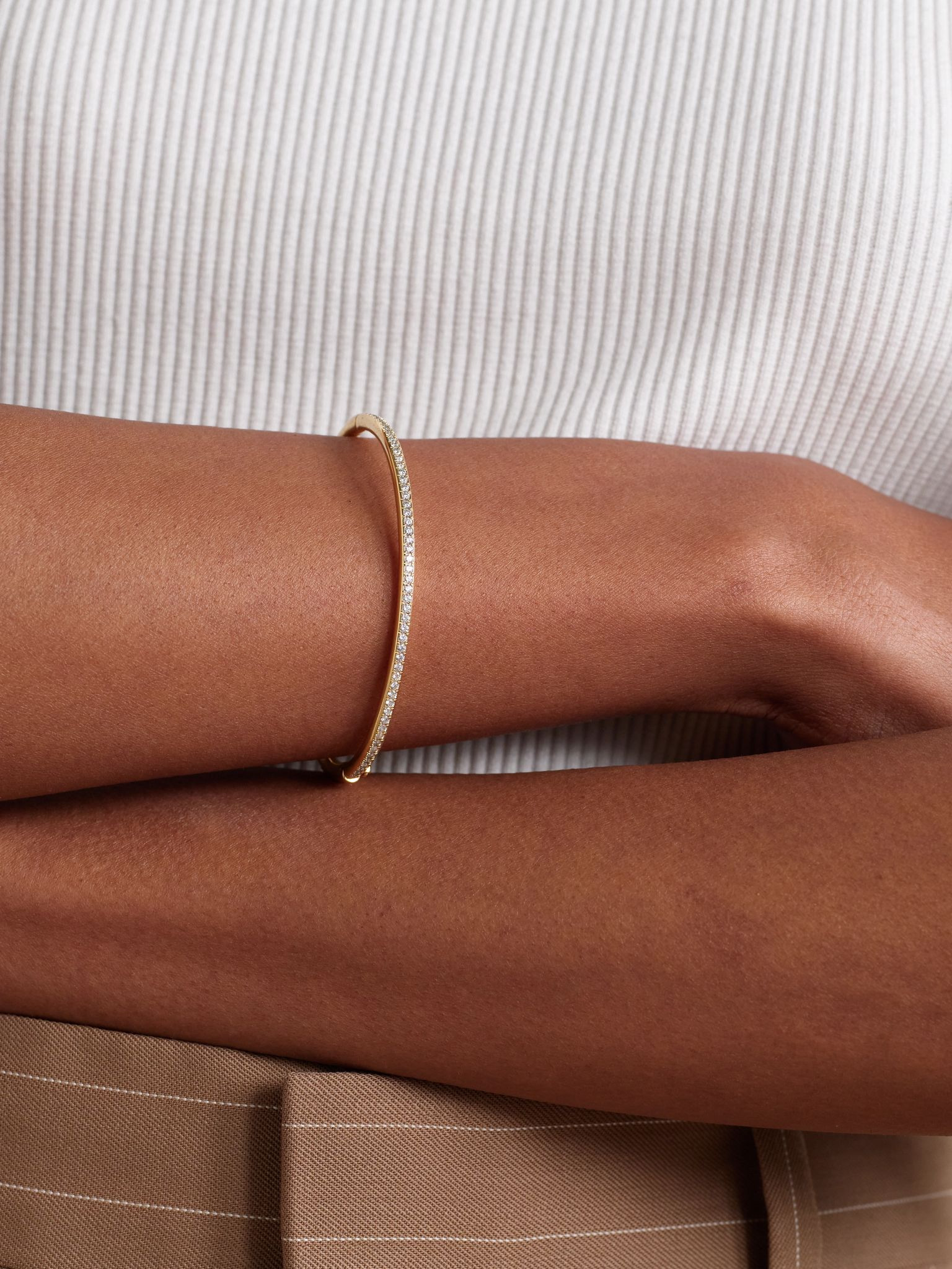 DB Classic 18-karat gold diamond bangle Gold - 2