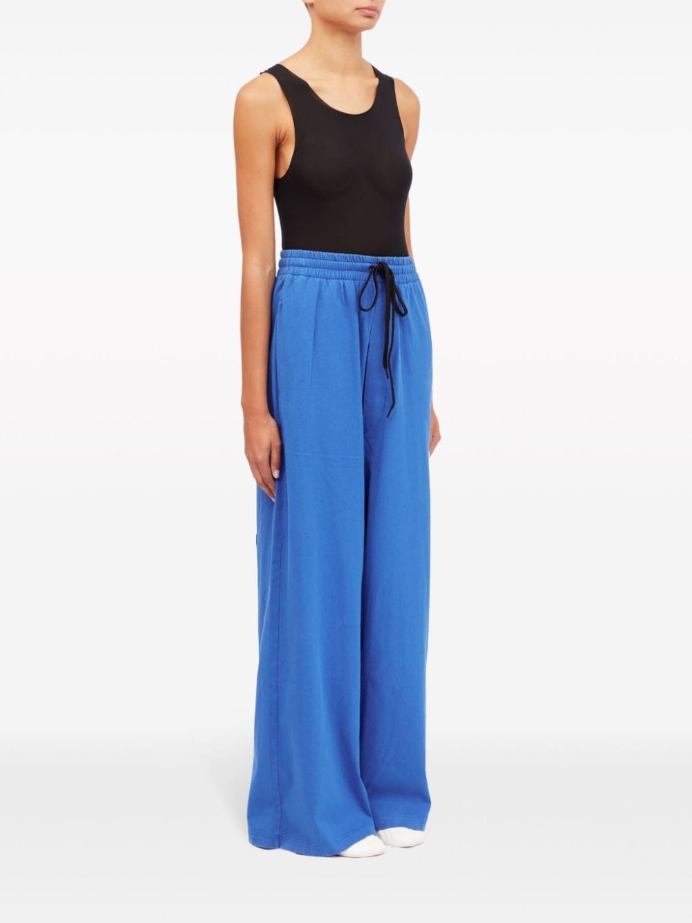 wide-leg cotton trousers - 3