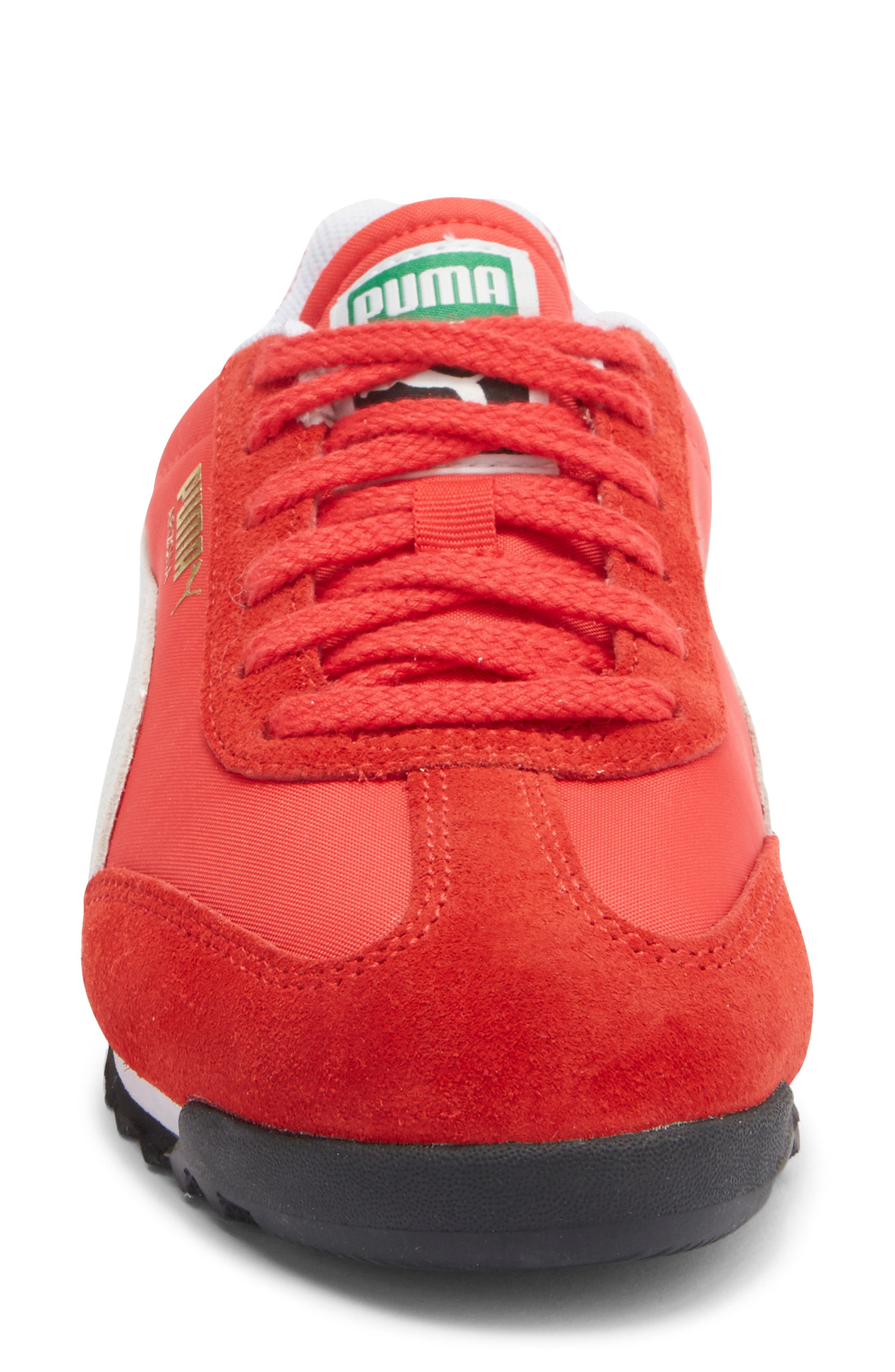 PUMA Arizona Nylon Sneaker in For All Time Red/White/Gold at Nordstrom - 4