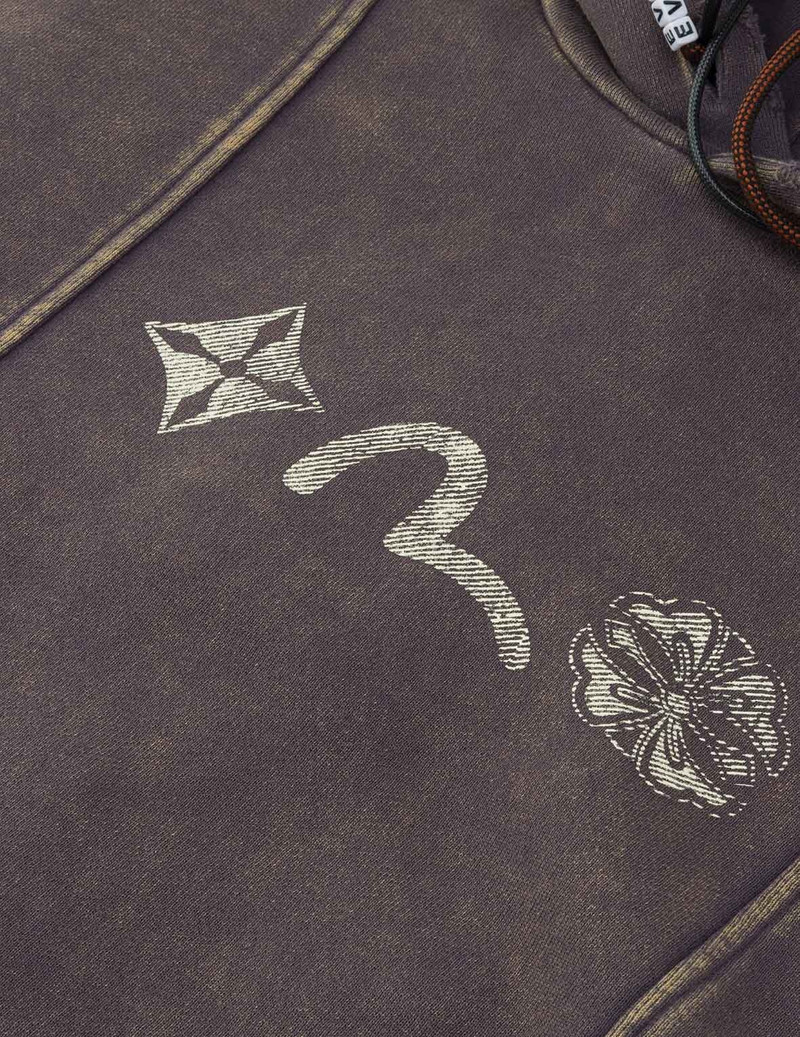 Washed Deconstructed Totem Kamon Embroidery Fashion Fit Hoodie Vest 7