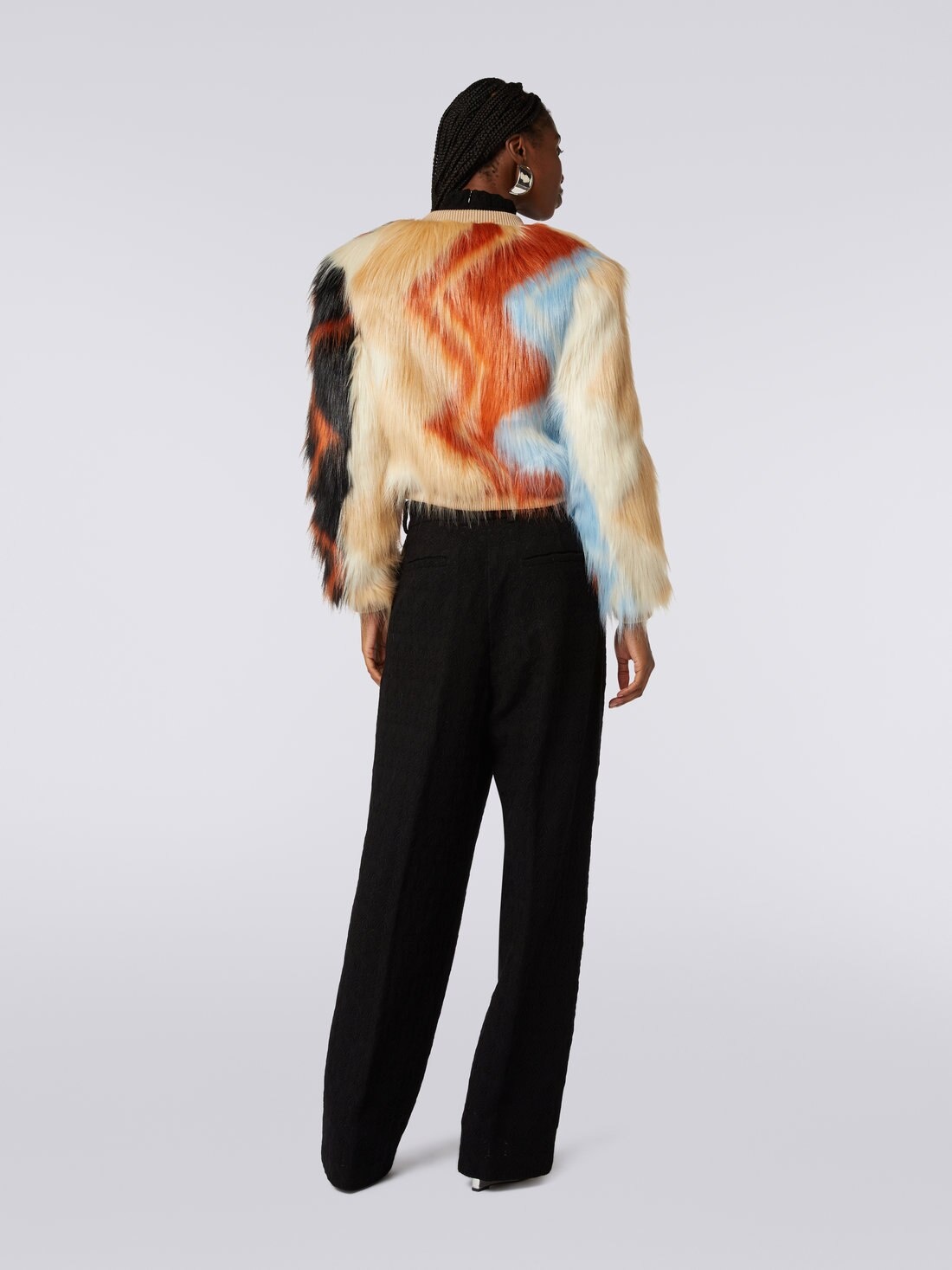 Bomber in faux fur with zigzag - 4