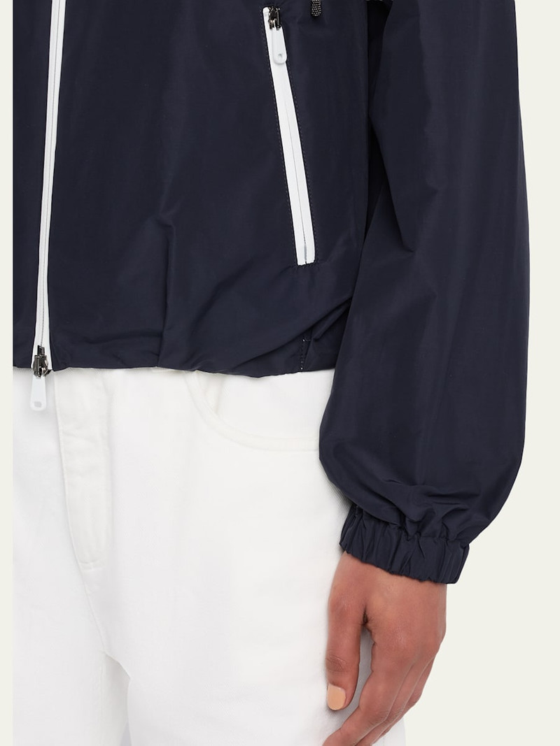 Techno Cotton Hooded Zip Jacket 5