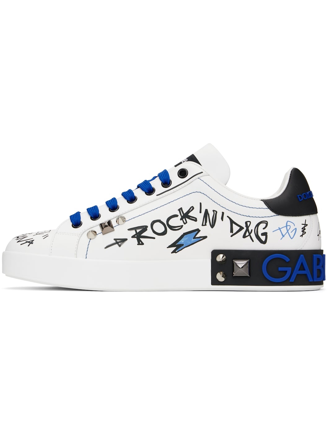 White Calfskin Portofino Sneakers - 3