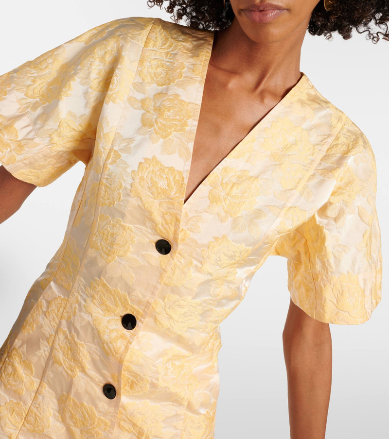 Floral jacquard shirt dress 4