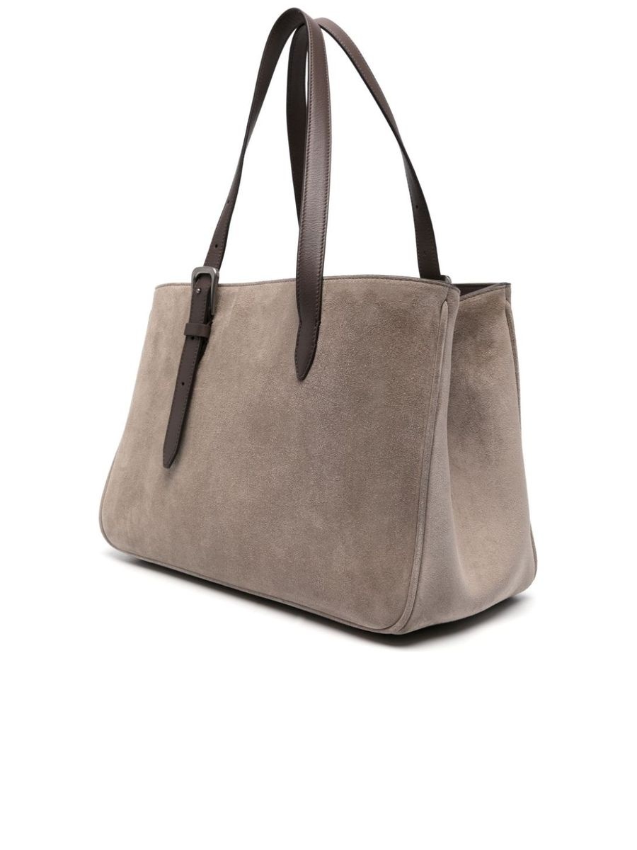 Twohandle Suede Handbag - 4