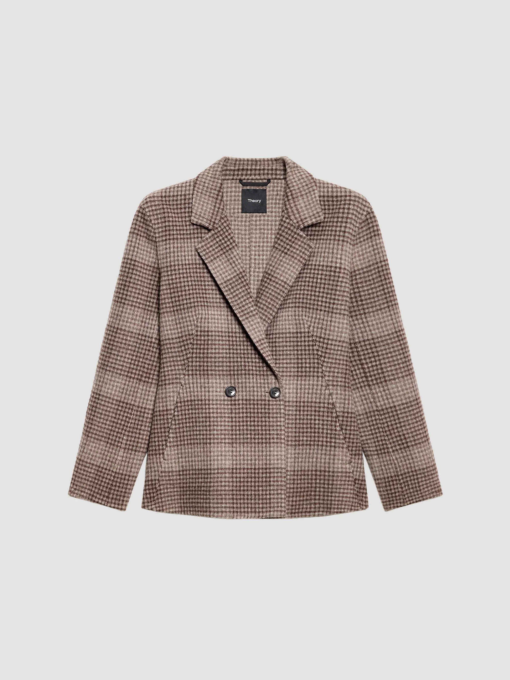 Women's Shaped Blazer Coat - Mahogany Multi - 1