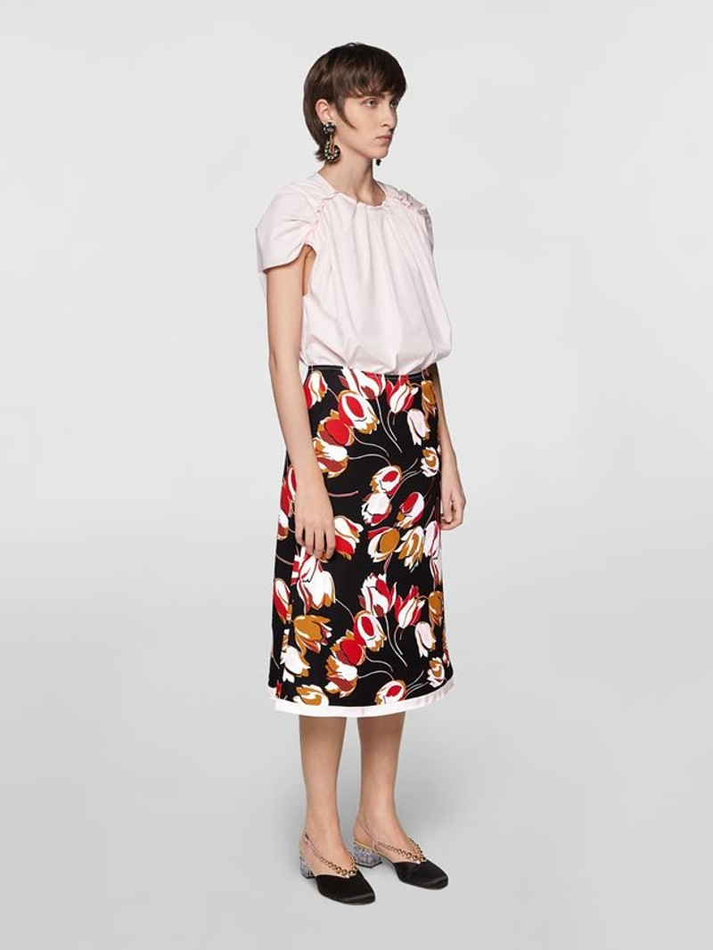Marni WINDBLOWN PRINT CADY A-LINE SKIRT outlook