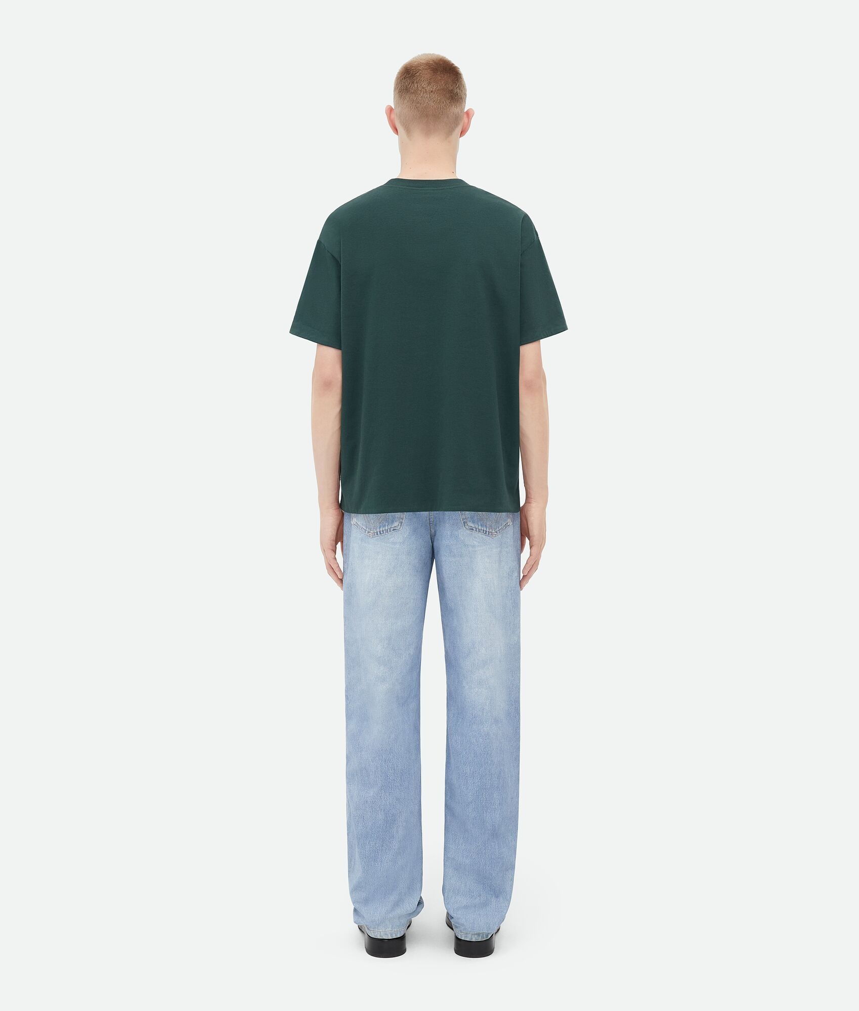 Relaxed Fit Double Layer Cotton T-Shirt - 3