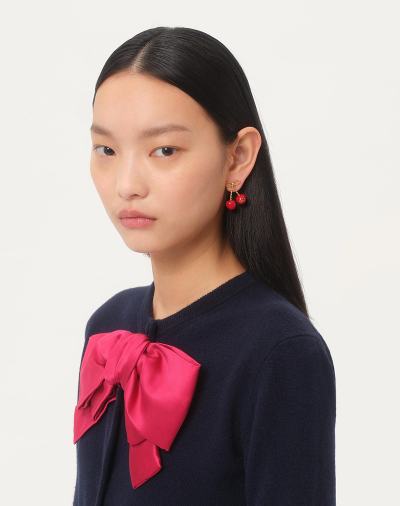 Valentino CHEZ VALENTINO METAL AND ENAMEL EARRINGS outlook