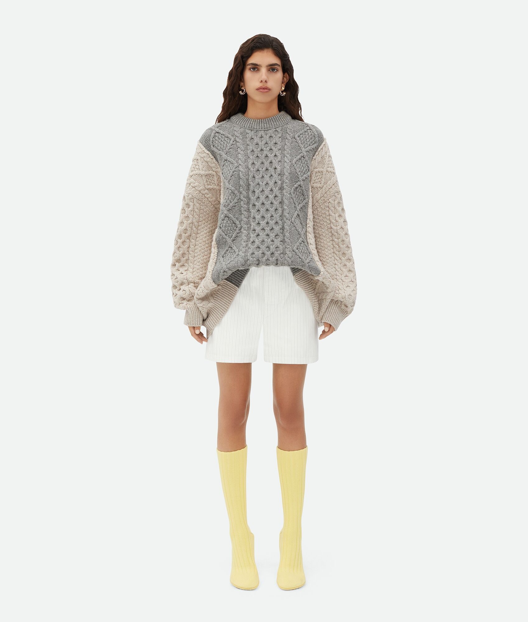 Aran Patchwork Wool Jumper - 4