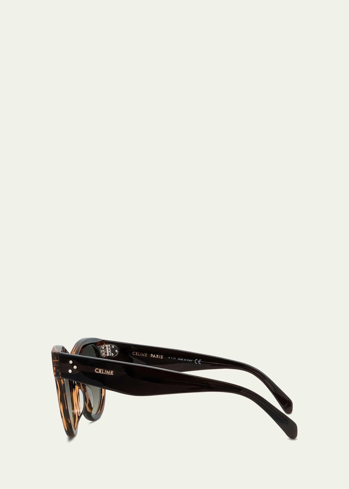 Tortoiseshell Acetate Cat-Eye Sunglasses - 3