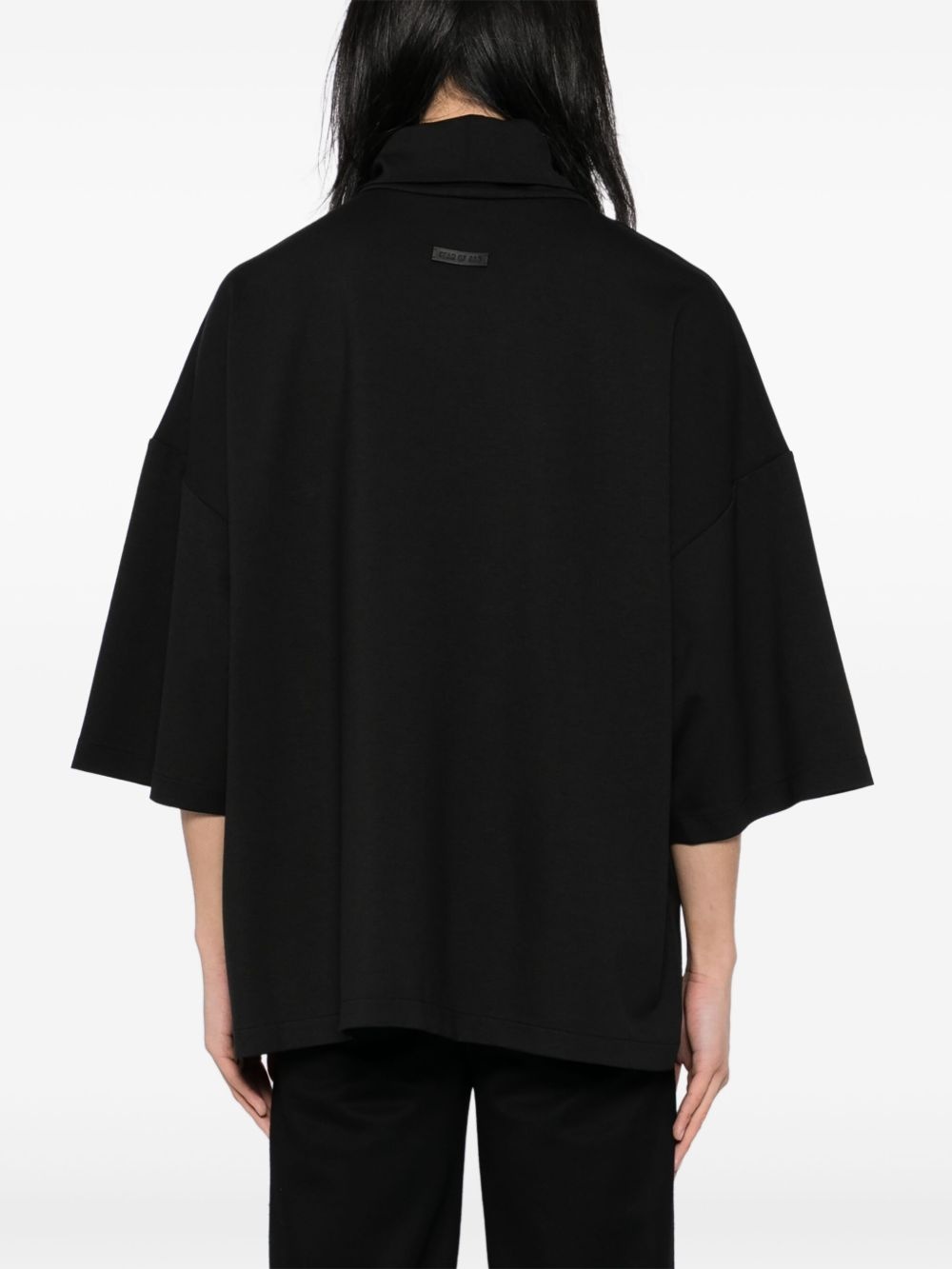 high-neck short-sleeved T-shirt - 3