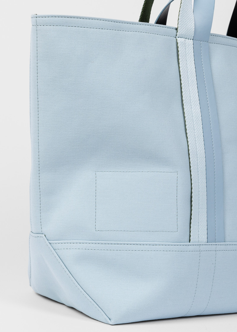Sky Blue Canvas Reversible Tote Bag 6