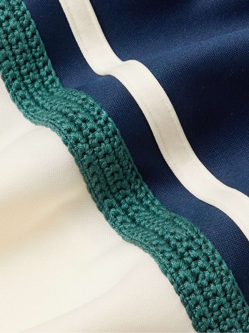 Kola Crochet-Trimmed Jersey Track Jacket 3