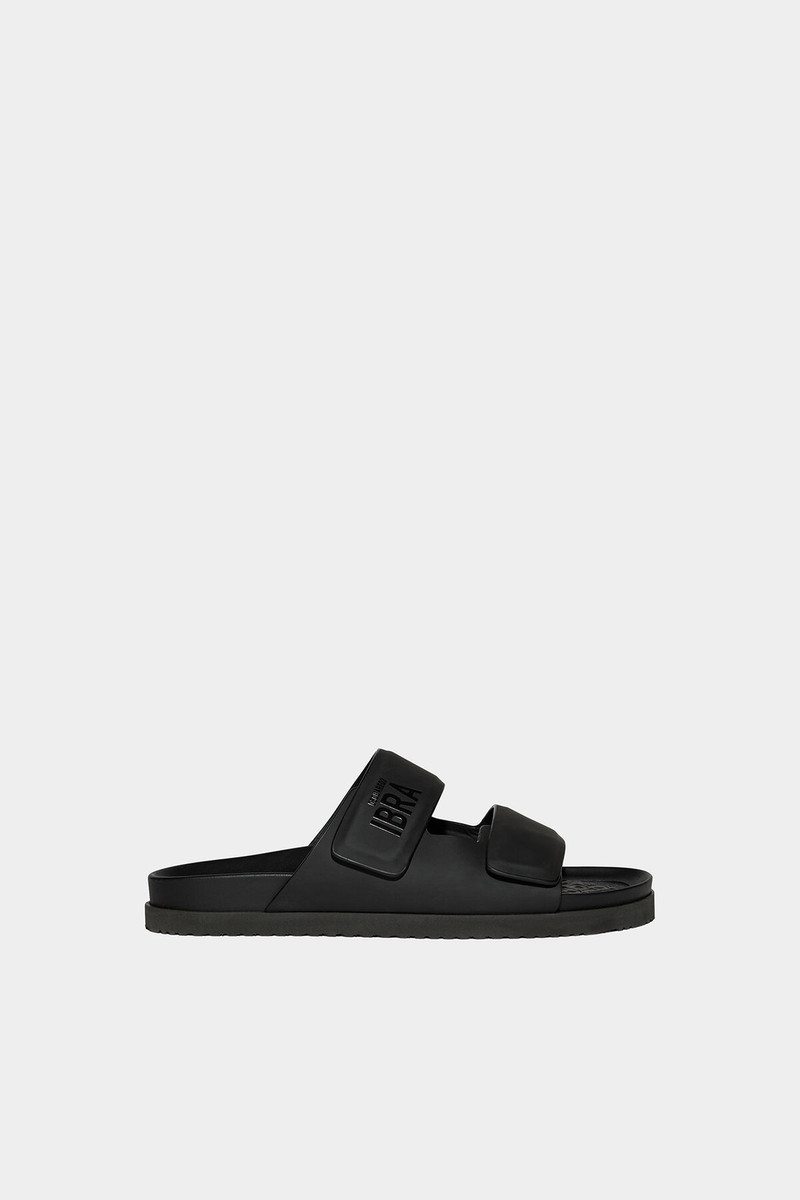 IBRA BLACK ON BLACK SANDALS 1
