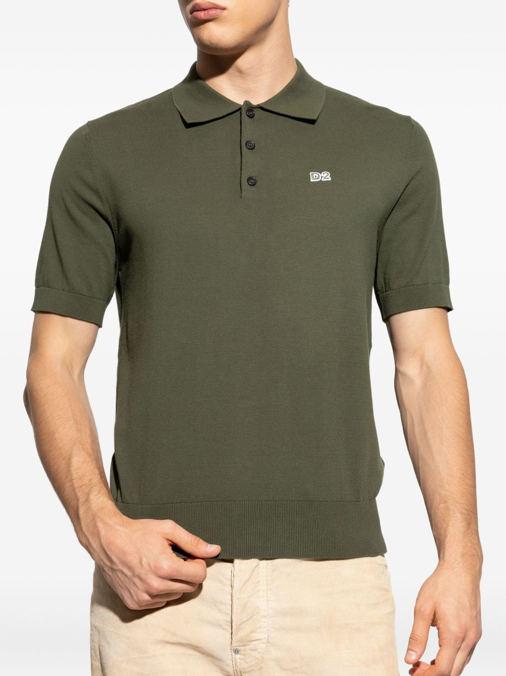 logo-embroidered polo shirt - 3
