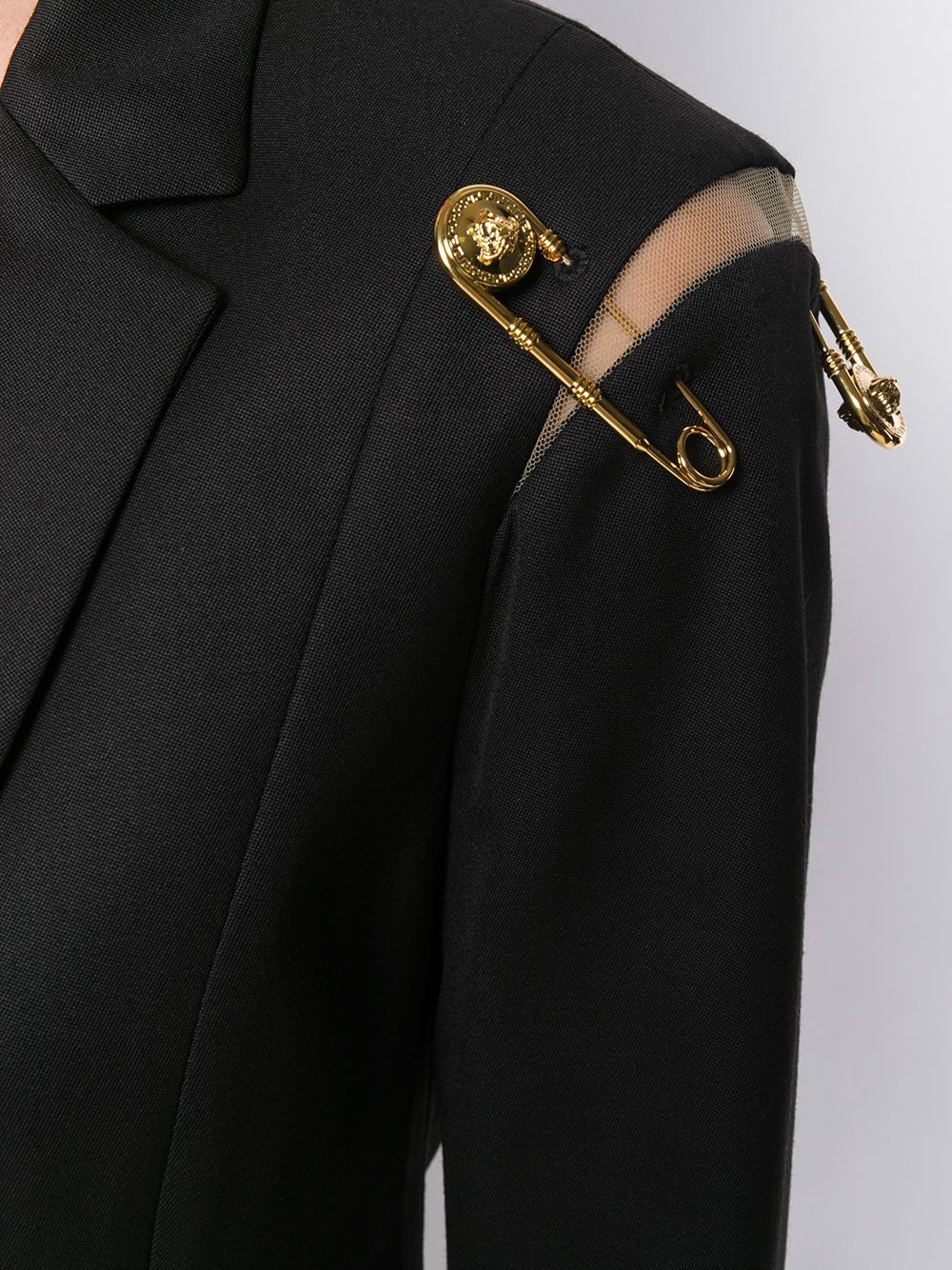 safety pin details blazer - 5